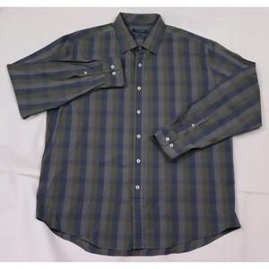 Cole Haan Grand OS Men's Long Sleeve Button Front Stretch Striped Shirt Size 2XL